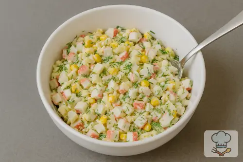 Фото 3-го шага: Рулет из лаваша с крабовыми палочками и кукурузой