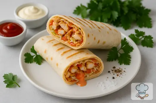 Фото 9-го шага: Домашняя шаурма с курицей и овощами