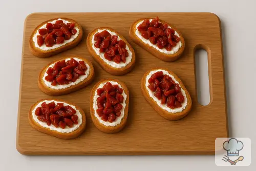 Фото 4-го шага: Брускетта с вялеными помидорами