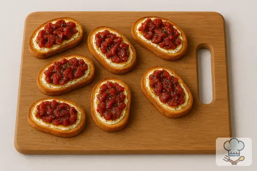 Фото 5-го шага: Брускетта с вялеными помидорами