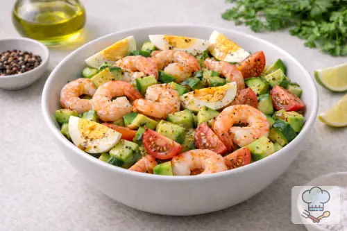 Фото 5-го шага: Салат с креветками и авокадо