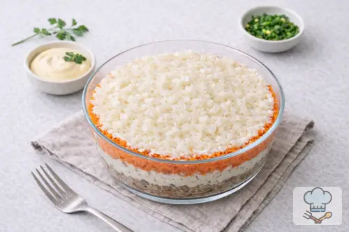 Фото 10-го шага: Салат «Мимоза» классический