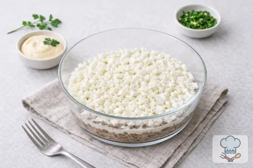 Фото 8-го шага: Салат «Мимоза» классический