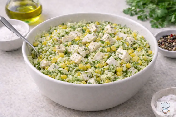 Салат с пекинской капустой и кукурузой