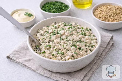 Фото 4-го шага: Салат с курицей, ананасами и сыром