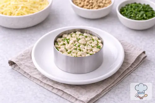 Фото 5-го шага: Салат с курицей, ананасами и сыром