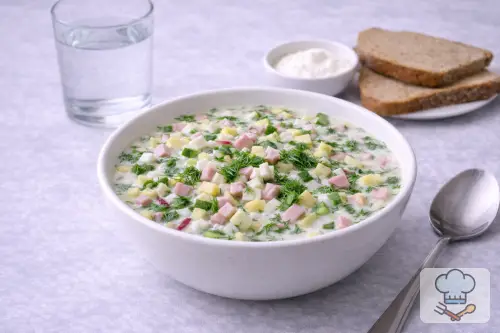 Фото 6-го шага: Окрошка с колбасой