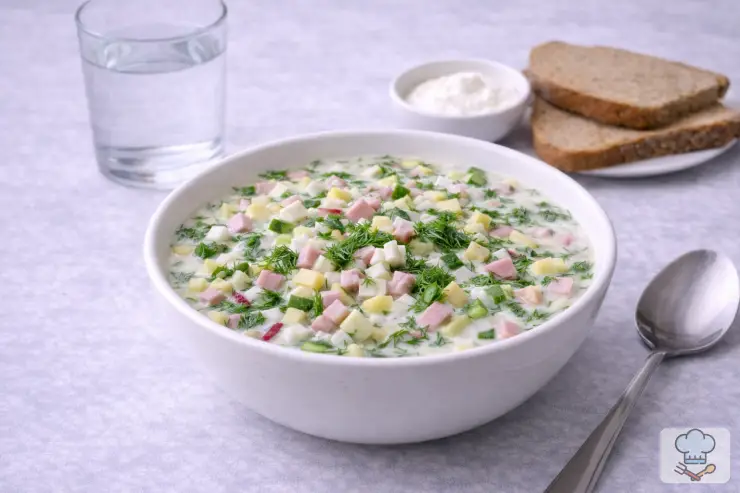 Окрошка с колбасой