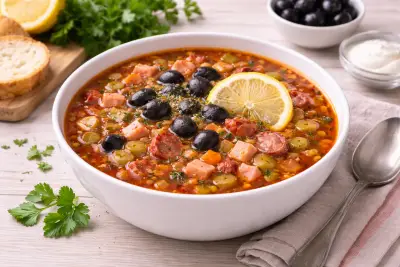 Солянка сборная с колбасой