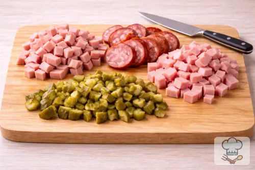 Фото 4-го шага: Солянка сборная с колбасой