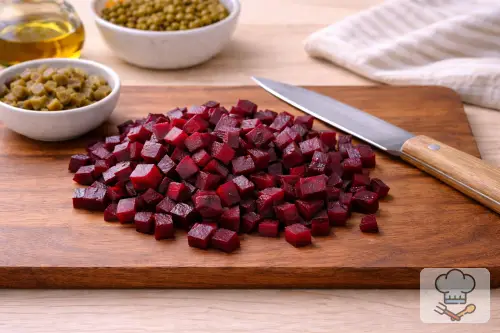 Фото 3-го шага: Винегрет классический с горошком