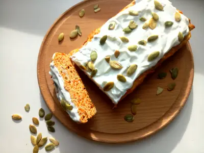 Тыквенный кекс со сметанным кремом