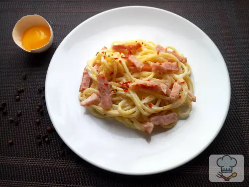 Фото 5-го шага: Паста карбонара классическая