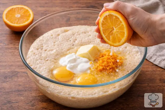 Фото 3-го шага: Кулич с апельсиновой глазурью