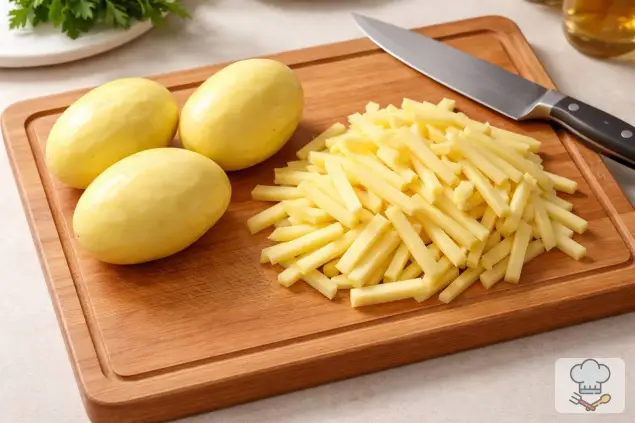 Фото 1-го шага: Картофель жареный на сковороде