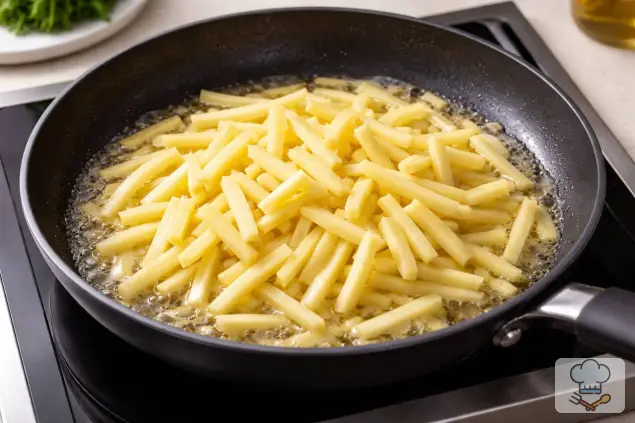 Фото 2-го шага: Картофель жареный на сковороде