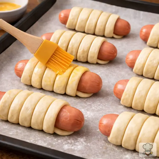 Фото 5-го шага: Сосиски в тесте