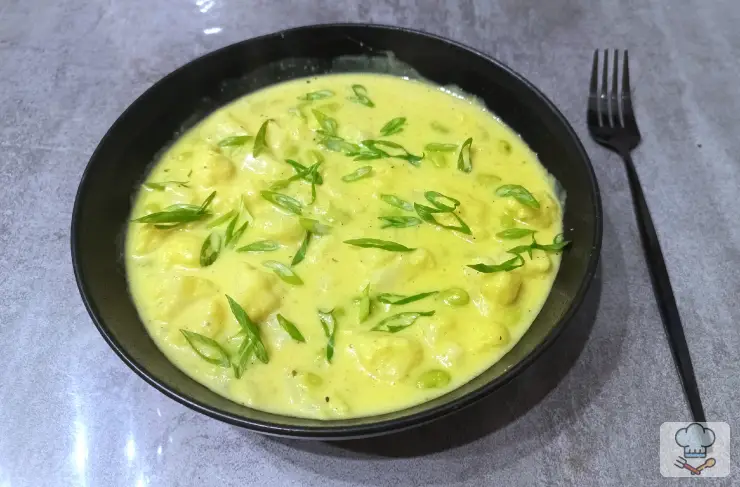 Цветная капуста в сливочно-сырном соусе с эдамаме