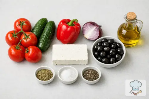 Фото 1-го шага: Греческий салат классический