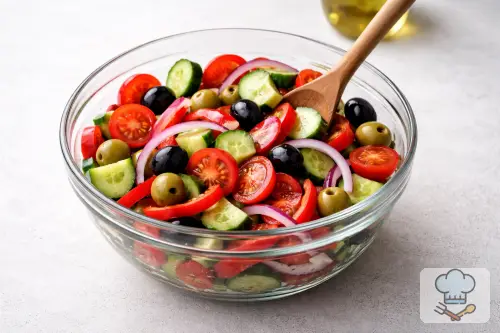 Фото 4-го шага: Греческий салат классический